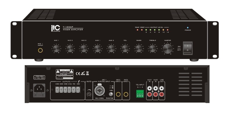 Amply ITC T-60AP kèm mixer, công suất 60W | Sản phẩm chính hãng