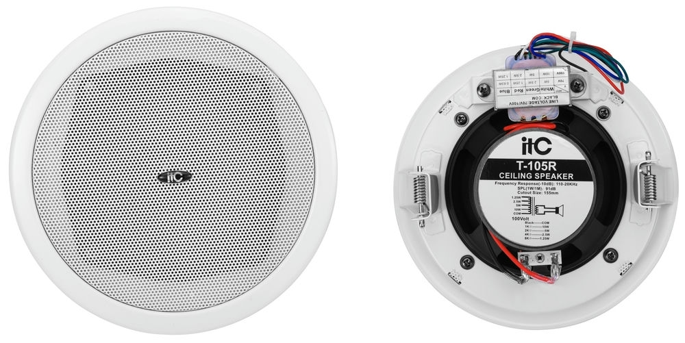 Loa âm trần ITC T-105R, công suất 1.25W-2.5W-5W-10W | TOA