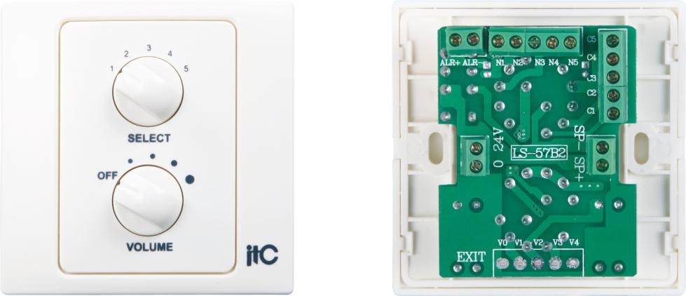 Chiết áp 6W ITC T-6SF chỉnh âm lượng, chọn kênh có rơ le | TOA