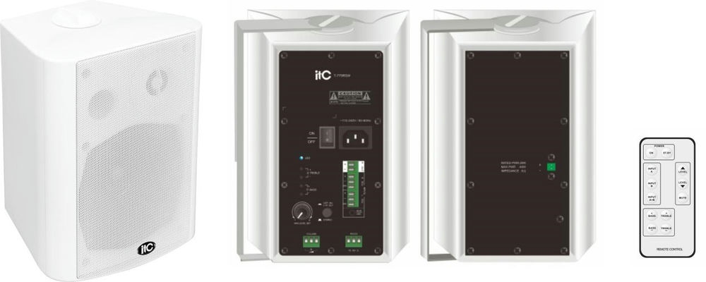 Loa hộp ITC T-775RSW liền công suất Stereo 2x20W, có điều khiển | TOA