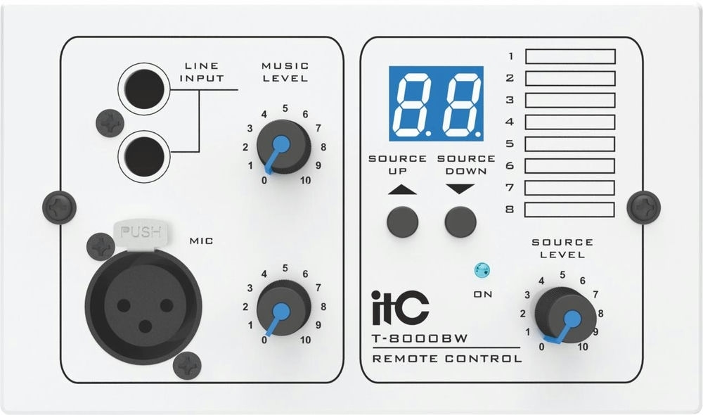 Bảng điều chỉnh từ xa ITC T-8000BW | TOA