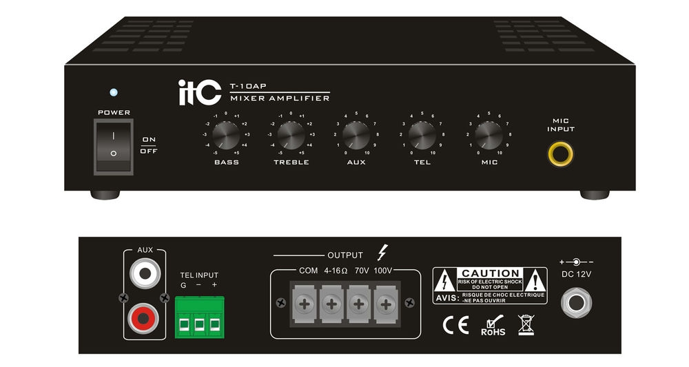 Amply ITC kèm mixer công suất 10W T-10AP | TOA