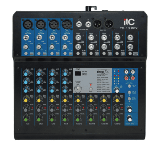 Mixer 12 kênh ITC TS-12PFX | TOA