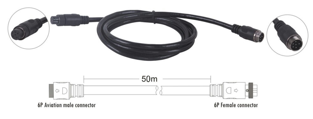 Dây nối dài 50m 2 đầu giắc đực, giắc cái ITC TS-50D | TOA