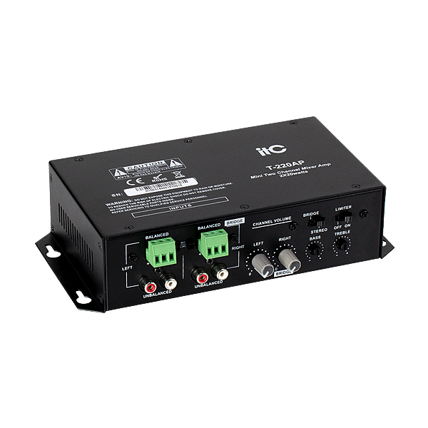 Âm ly ITC T-220AP Stereo 2 kênh class D công suất 2x20W | TOA