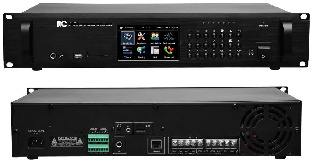 Amply IP 240W Class D ITC T-78240 | Sản phẩm chính hãng