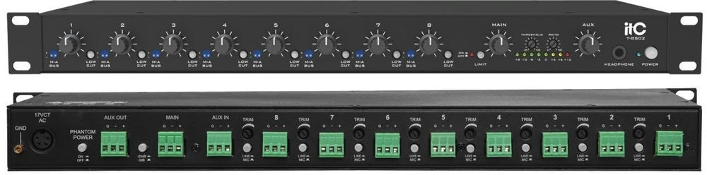 Bộ tiền khuếch đại 8 vào 2 ra ITC T-8S02 | TOA