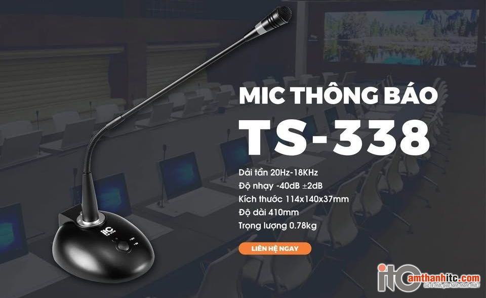 Micro cổ ngỗng ITC TS-338 để bàn, bục phát biểu chất lượng cao